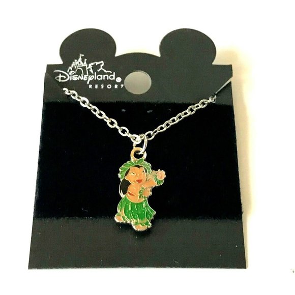 Vintage Disney Lilo & Stitch Necklace Charm Aulani Hawaii Ohana Disneyana 18" - Picture 3 of 10